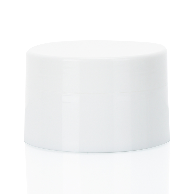 Cosmetic Plastic Double Wall Container White Color Cream Jar With Screw Cap 50ml