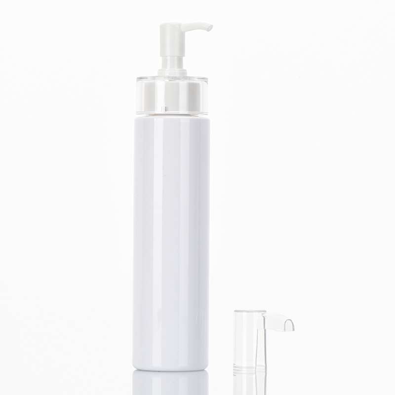 Luxury Cosmetic Plastic Long Slim PET Bottle 300ml With Lotion Pump Used For Serum Products