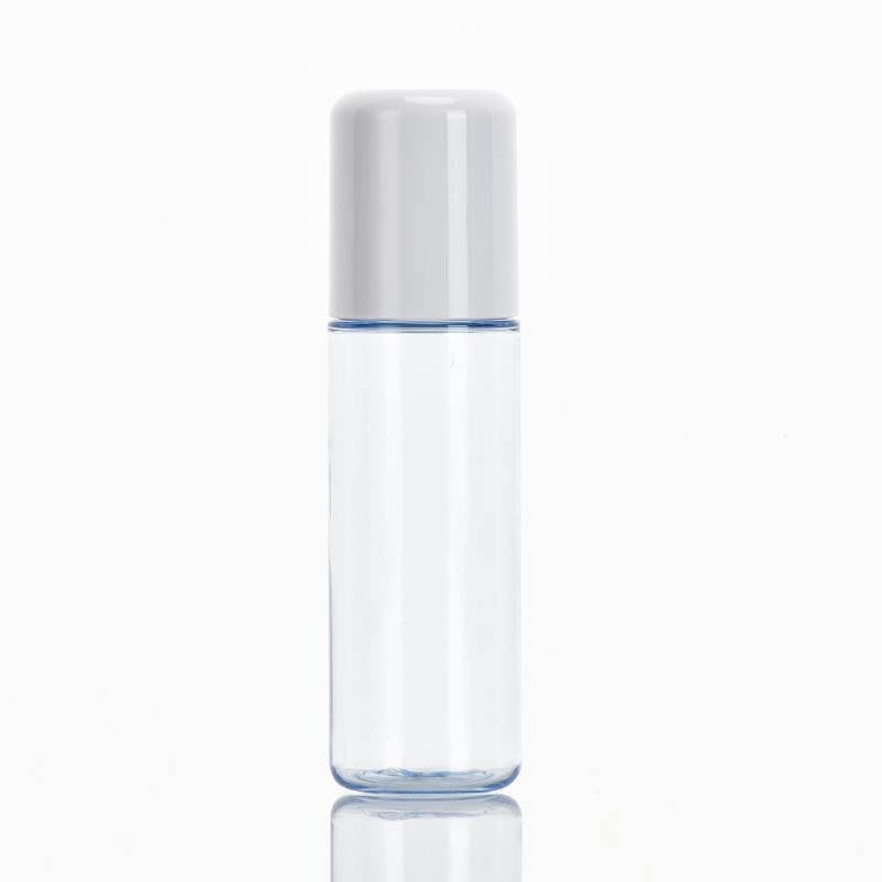 Wholesale Screw Cap Glossy 135ml Light Blue Color Plastic Cosmetic Bottle For Set