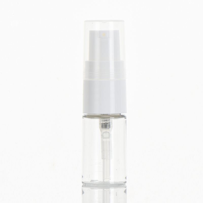 Cosmetic PET Transparent Mini Portable Bottle With Pump & Overcap 5ml