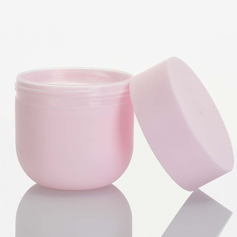 300ml Empty Pink Double Wall Matte Face Cream Lip Balm PP Plastic Jar Container With Lid For Cosmeti