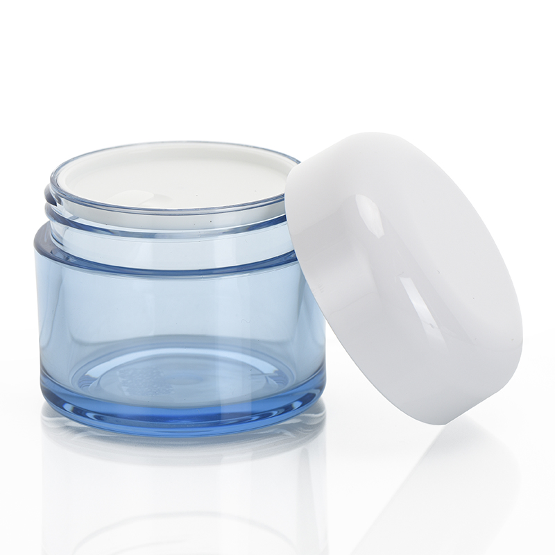 High Quality Eco Friendly Jar Cosmetic Packaging Glossy 50ml PET Plastic Skin Care Cream Jar