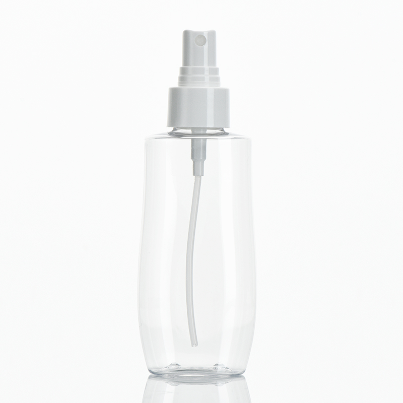 Irregualr Transparent Color PET Bottle With Spray Pump Used For Skin Care Products