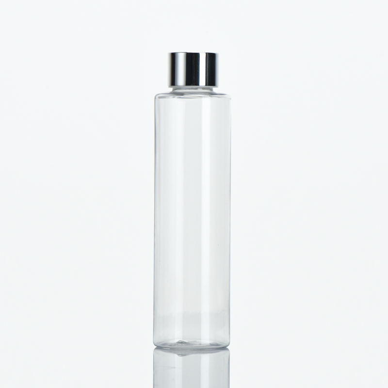 Cosmetic Plastic PET Bottle 100ml With Electrochemical Aluminum Cap