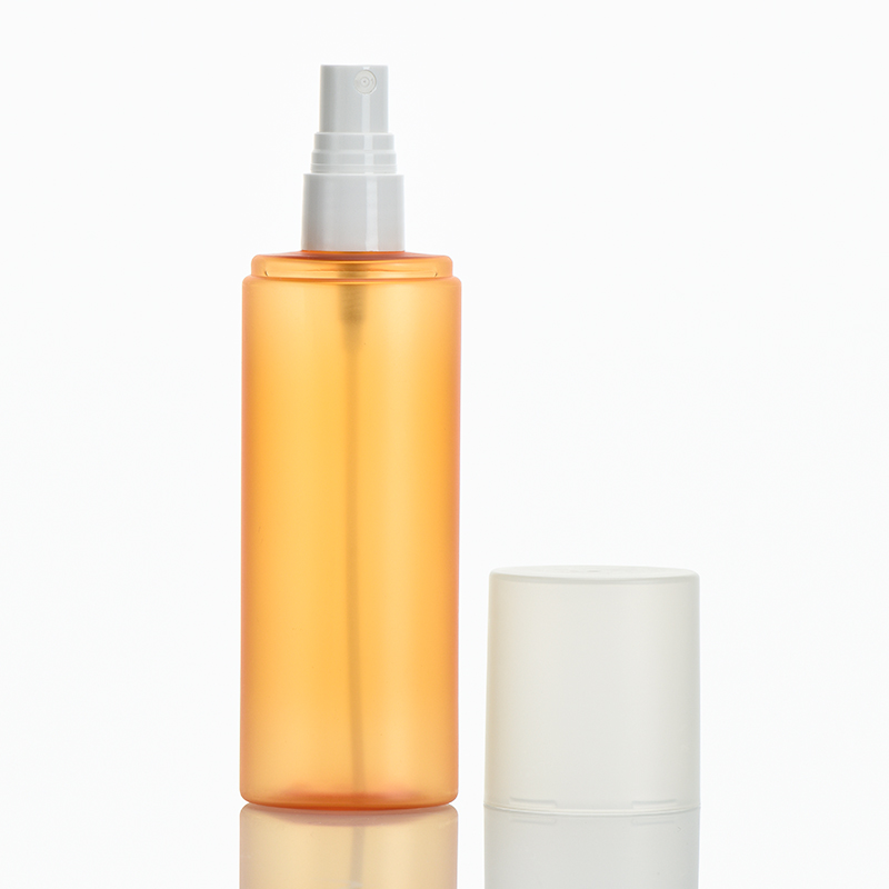 Cosmetic  PET Unique Oval Shape Bottle With Screw Cap 150ml