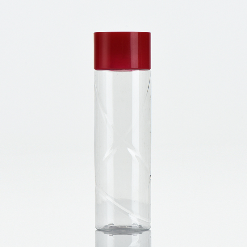 Plastic PET Transparent Oval Bottle With Screw Cap 160ml