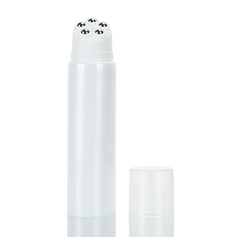 Custom Empty 100ml Soft Cosmetic Packaging Plastic Squeeze Tube With Five Metal Roller-on Head Massa