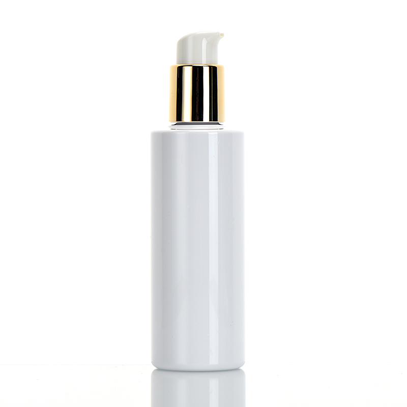 Hot Design Plastic White Serum Bottle 165 ml With Electroplated Pump