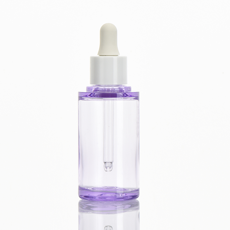 Plastic Cosmetic Flat Dropper Bottle 50ml Used For Serum Products