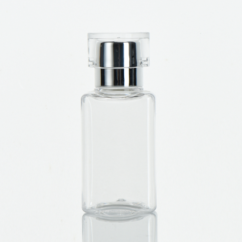 Customized Screw Cap Glossy Transparent 30ml Skincare Recyclable Cosmetic Glass Bottle